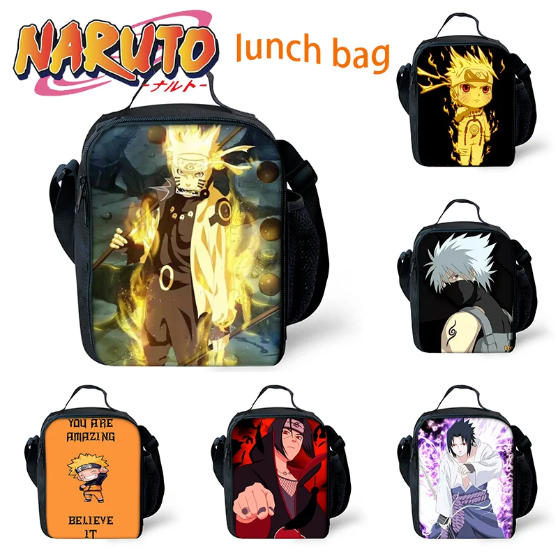 Мультяшные Изолированные сумки для обеда мальчиков модная сумка бенто с аниме