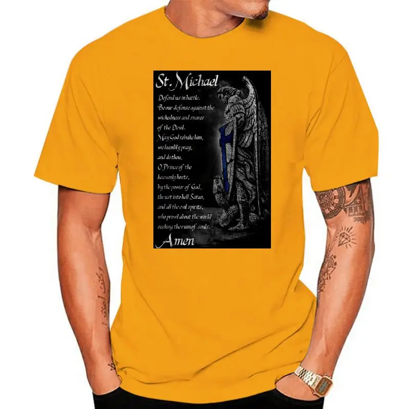 

Men T Shirt Saint Michael the Archangel Prayer Women tshirt
