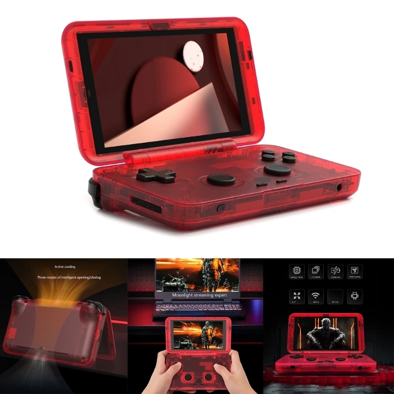 

Retroid Pocket Flip 4.7Inch Handheld Game Console 4G+128G Android 11 Touch Screen Portable 2.4G/5G Wifi 4500mAh F19E