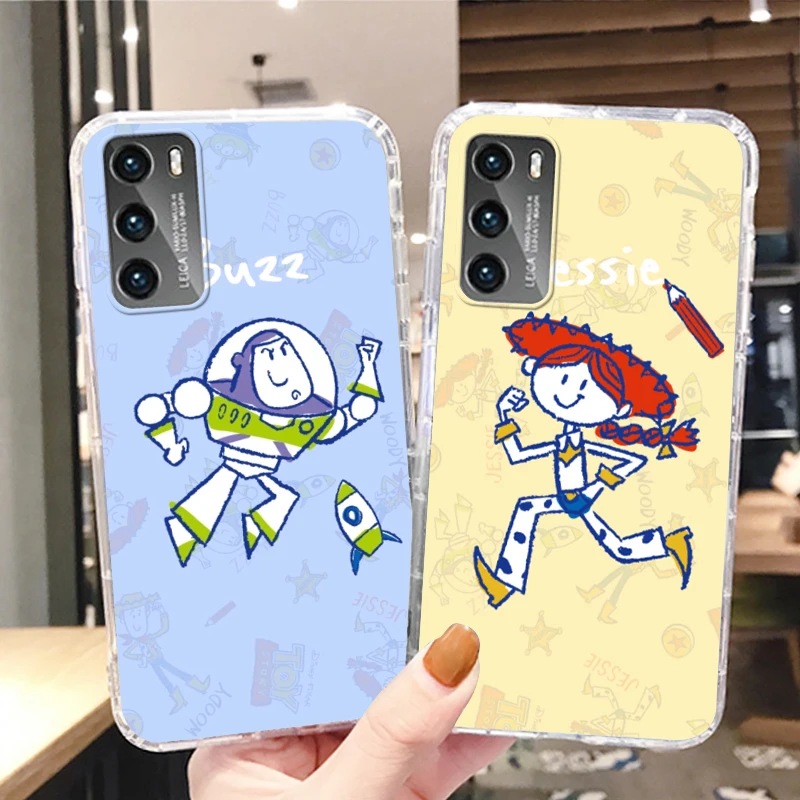 

Disney Toy Story Transparent Phone Case For Huawei P50 P40 P30 P20 Lite P Smart Z Pro Plus 2019 2021 Cover