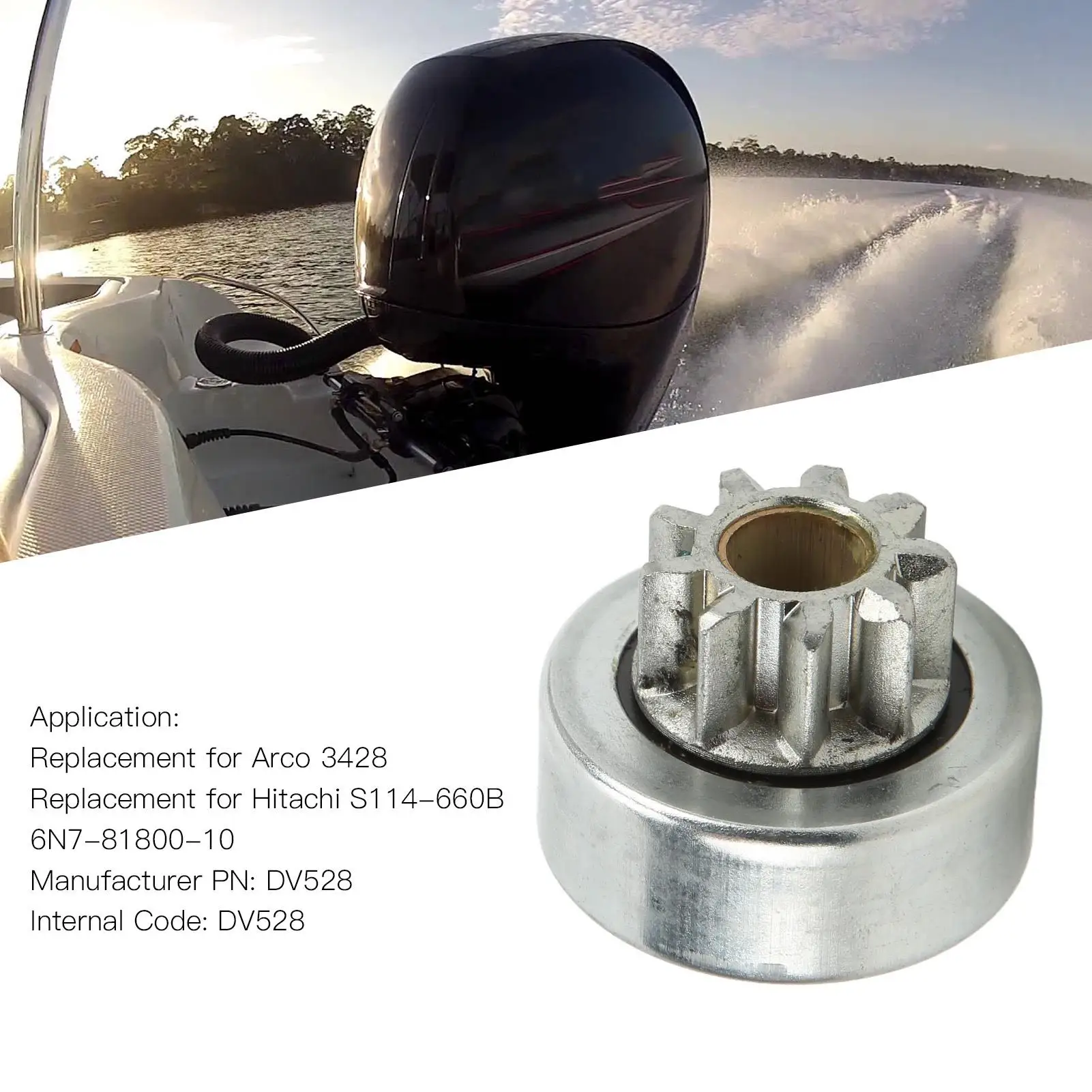 6N7-81807-00-00 Приводная шестерня в сборе 9-зубчатый стартер высокопрочный OEM для