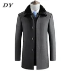 Мужской кашемировый Тренч-парка DY, повседневная стеганая куртка в виде овечьей шкуры, осенне-зимняя парка