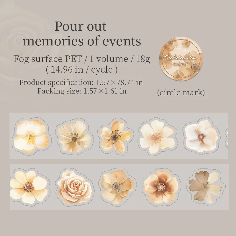 

50 мм * 2 м цветы растения ПЭТ ленты Непотрібный журнал клей Скрапбукинг наклейка планировщик дневник украшение для коллажа канцелярские ленты