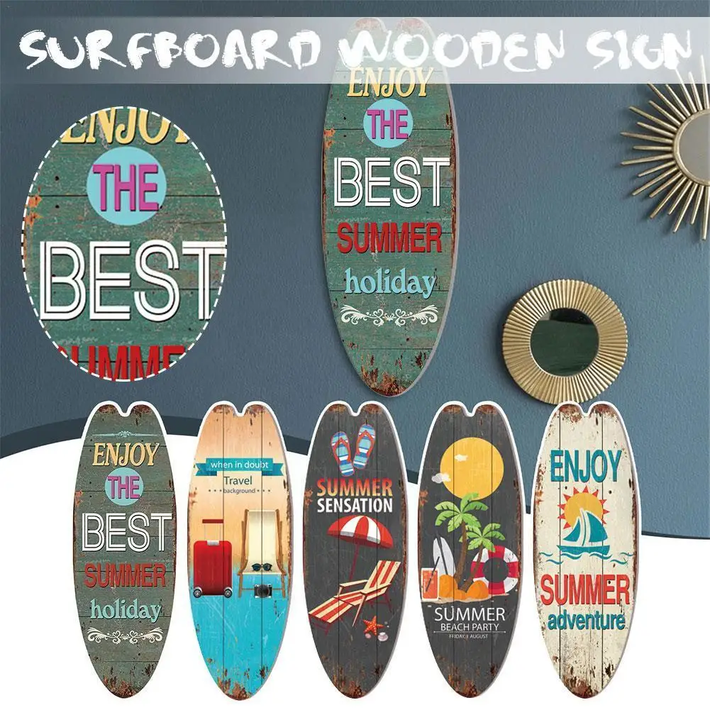 

Hanging Ornament Wall Hanging Holiday Leisure Decoration Sign Bar Surfboard Style Decoration Vintage Mediterranean Hangs Wo H5J9