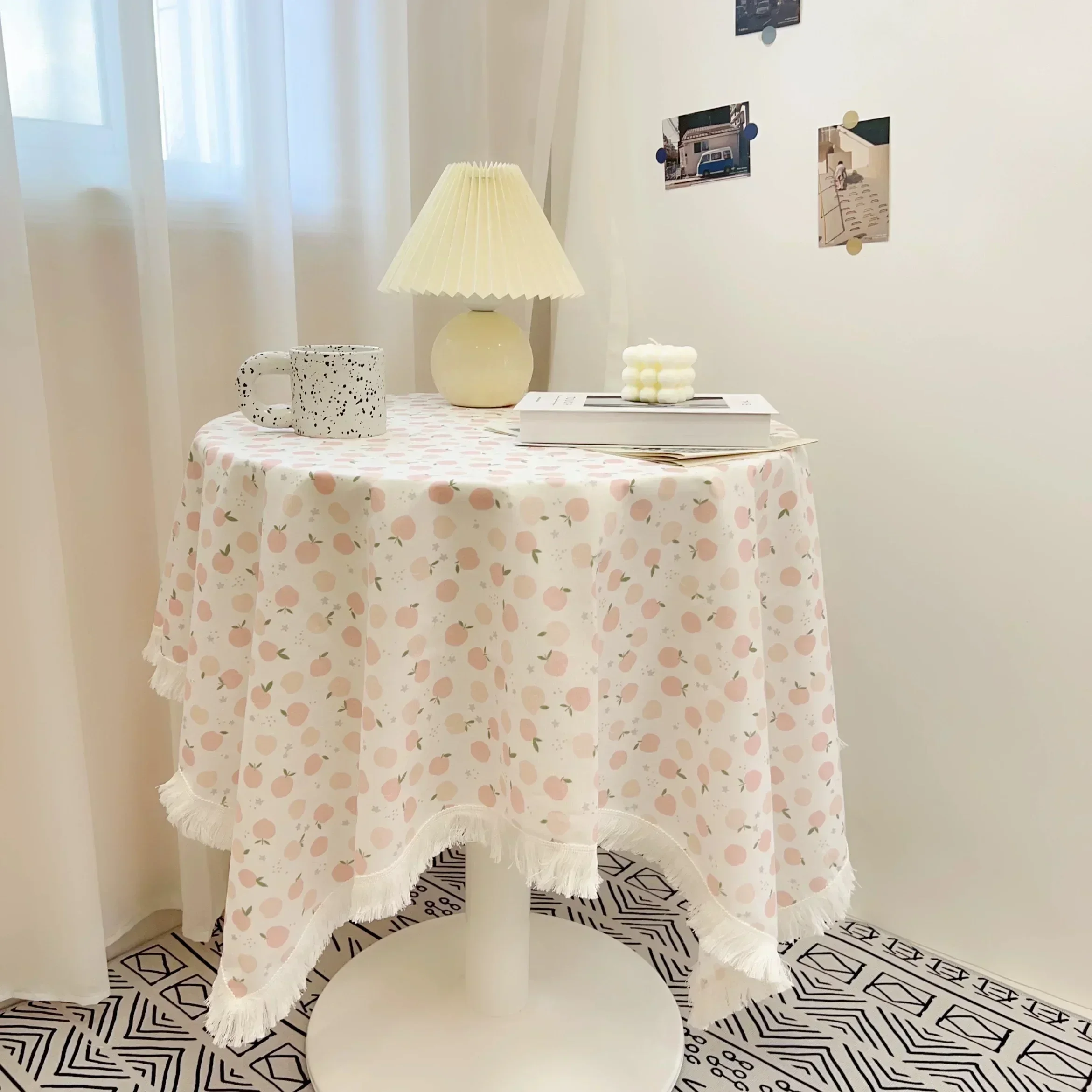 Скатерть с атласным узором чистый хлопок прямоугольная круглая скатерть для