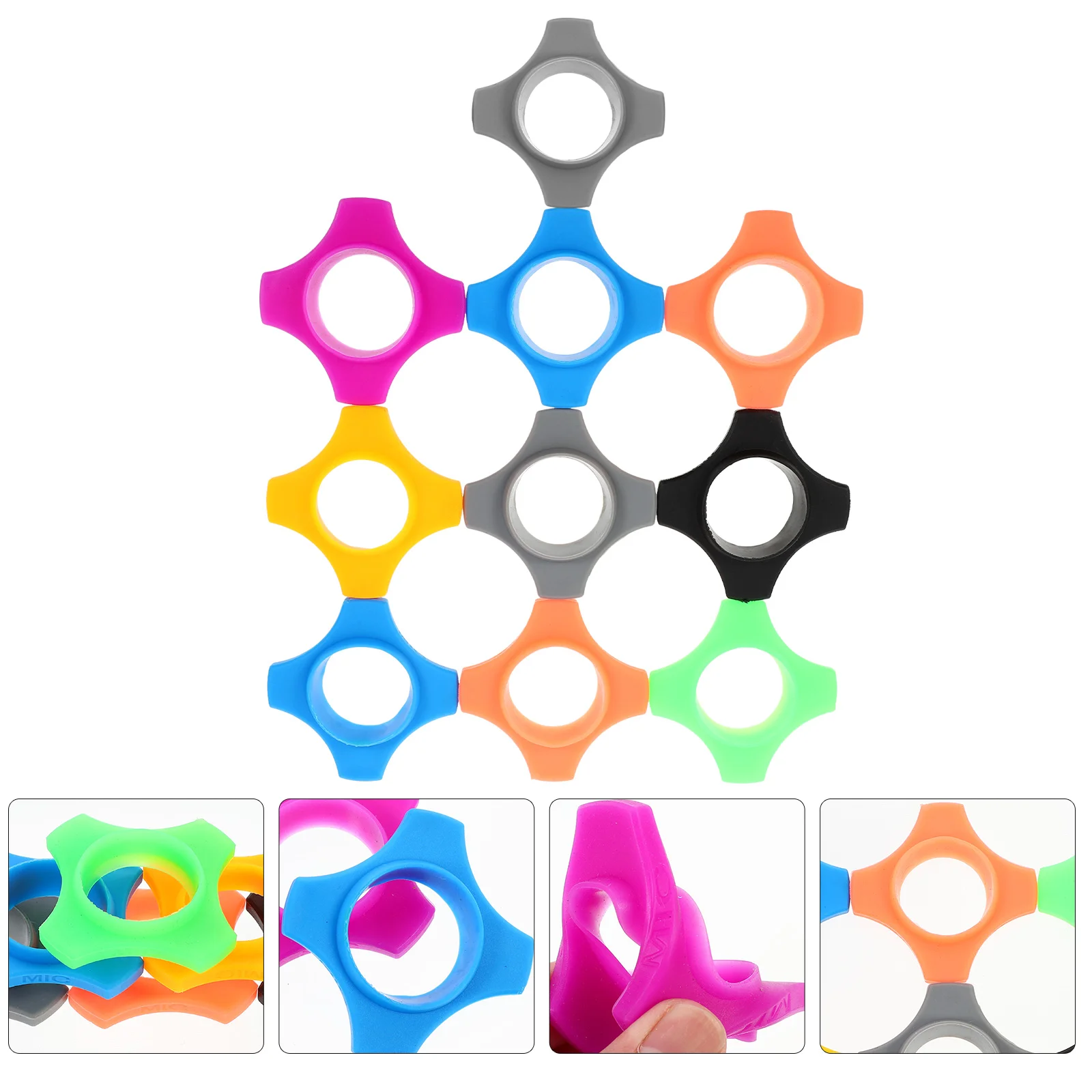 

Mic Ring Microphone Anti Silicone Holder Protection Sleeve Wireless Coverrolling Handheld Ktv Stand Drop Rings Roll Roller Skid