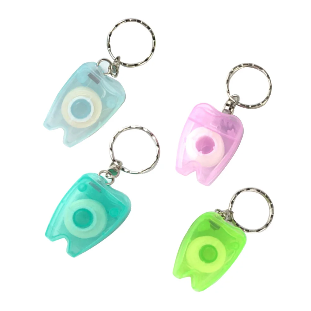 

Flossteeth Pick Picks Stickskeychain Clean Holder Toothpick Interdental Between Brushes Key Ring Cleaners Oral Threaders