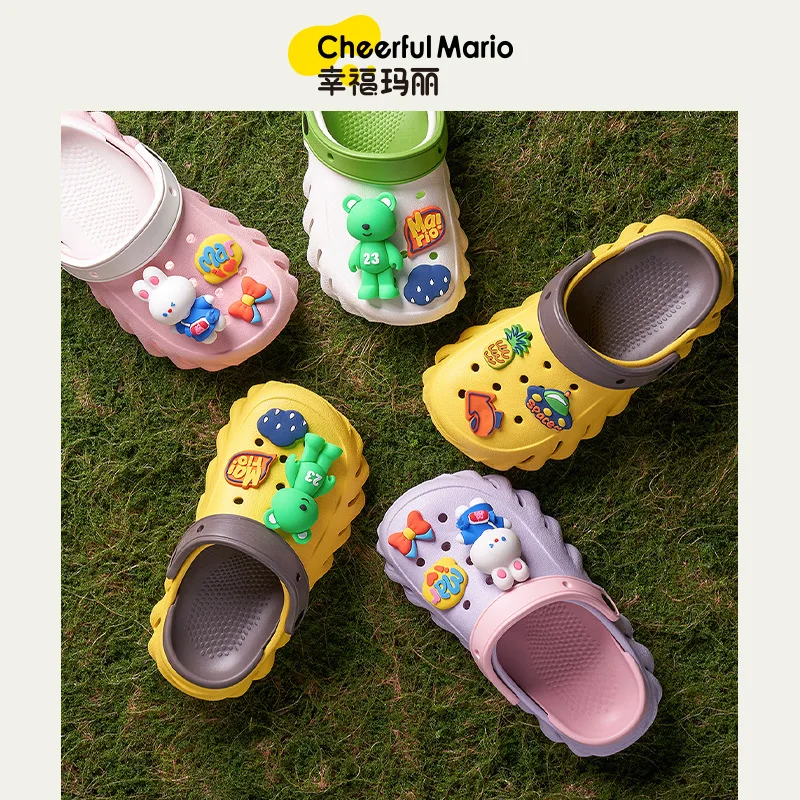 

Cheerful Mario 2023 Summer Children's Comfortable Soft Soles Fashion Durable Non-slip Sandals Boys and Girls Slippers