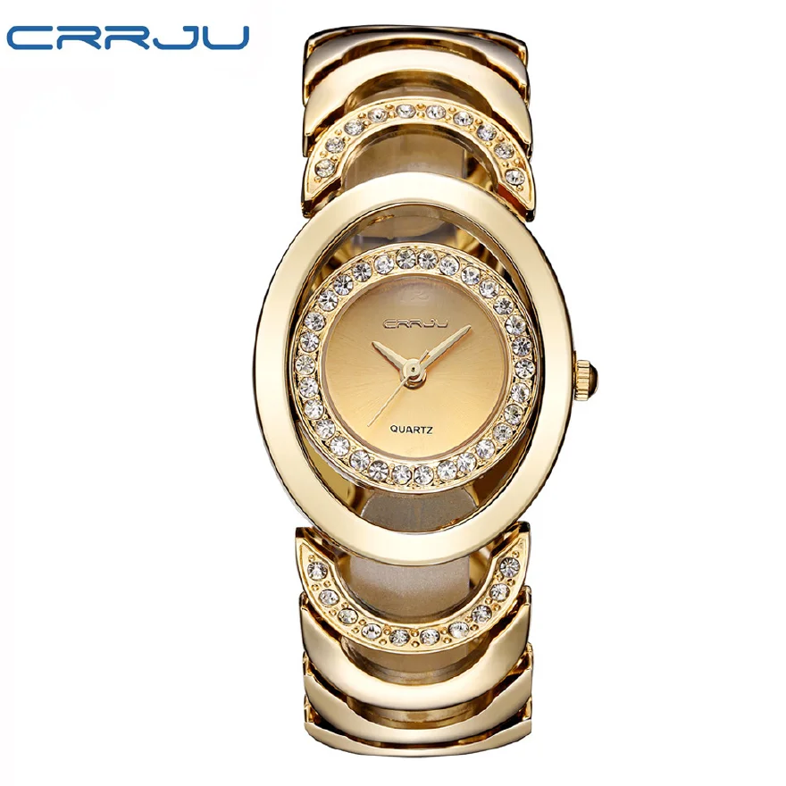 Gold Watch Women Luxury Brand bracelet Ladies Quartz-Watch Gifts For Girl Full Stainless Steel Rhinestone wristwatches whatch