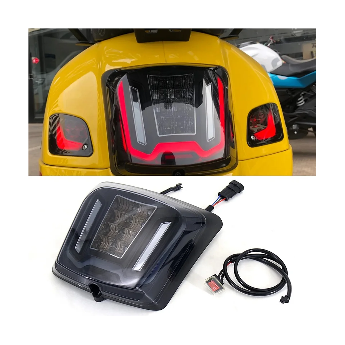 Задний фонарь для мотоцикла задний Vespa GTS300 HPE GTS 300 Supertech GTV300 GTV 6 дней