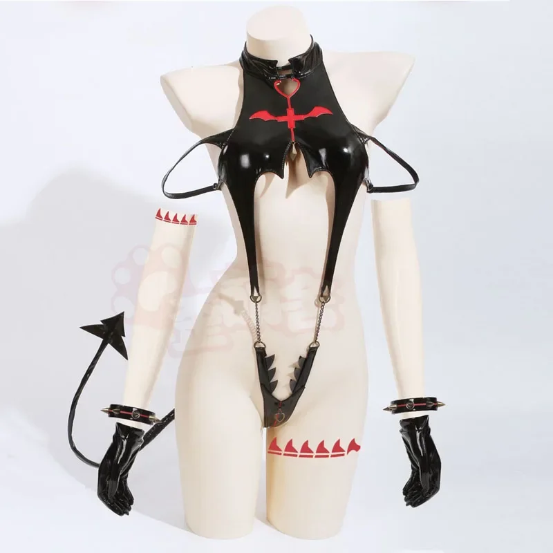 Женский кожаный костюм для косплея из аниме коготь Лейн