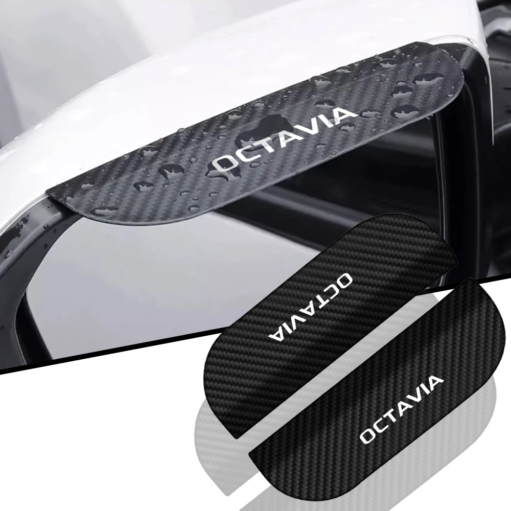 Автомобильное зеркало заднего вида козырек от дождя из углеродного волокна