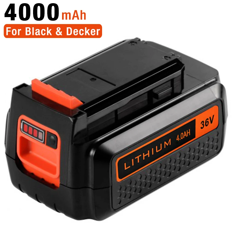 

Сменная литий-ионная аккумуляторная батарея 36 В/40 в 4000 мАч для Black & Decker BL1336L BL2036 LBX2040 LBXR36 BL2036L LST400 CST800