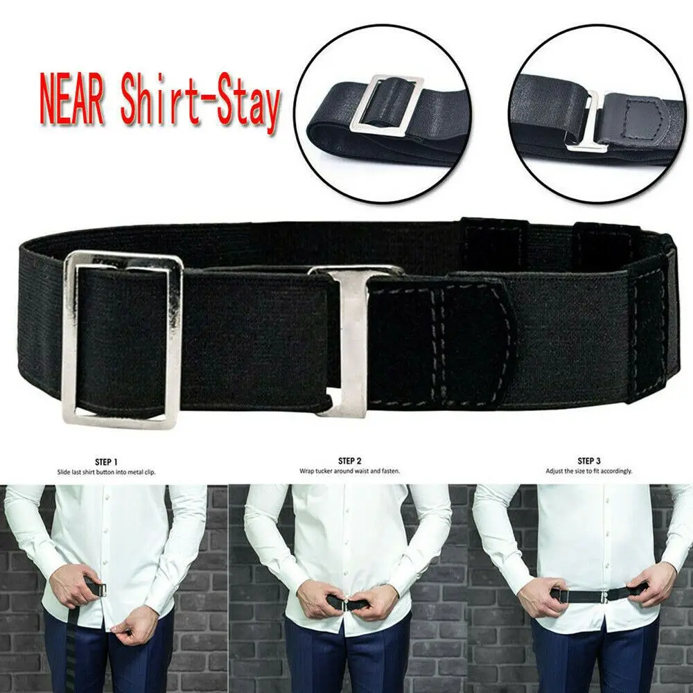 

Men Shirt Tucked Near Shirt-Stay Tuck Straps Waistband Belt Dress Holder