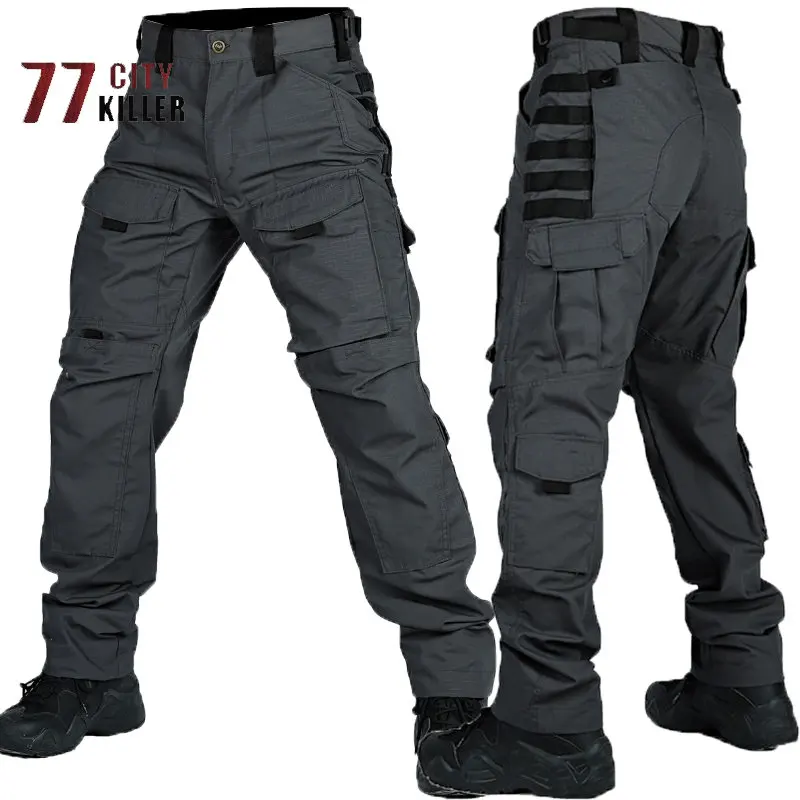 77City Killer Tactical Pants Men Cargo Military Elasticity Joggers Men Quality Multi-pocket Mens Trousers SWAT Men Pants Hombre