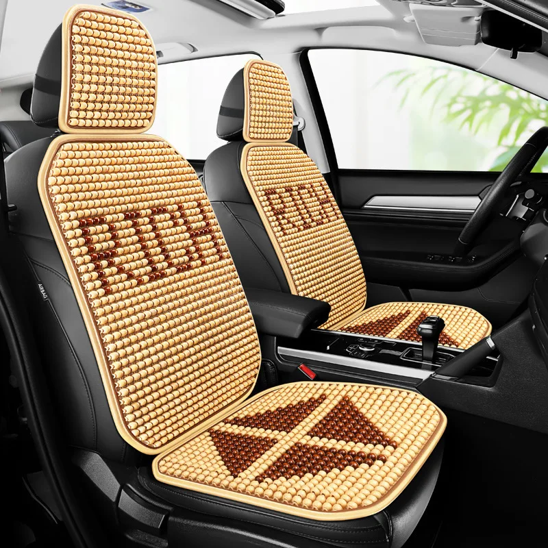 

Wooden Beads Ventilated Rear Car Cushion Cover Single Bead Breathable Summer Mat Cushion Four Seasons General Motors Cushion