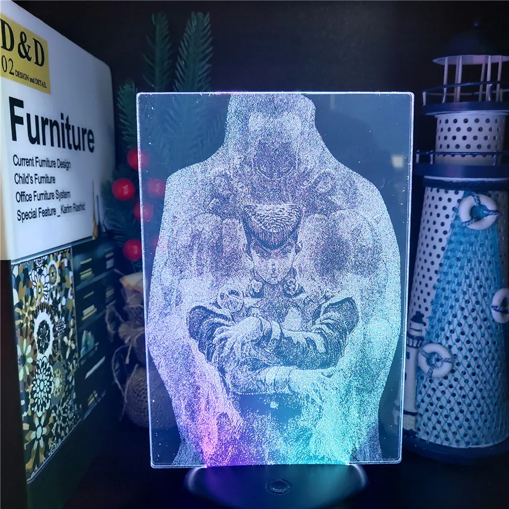 

3D светодиодсветодиодный аниме лампа «Невероятные приключения Джоджо», ночники, меняющие цвета, ночники