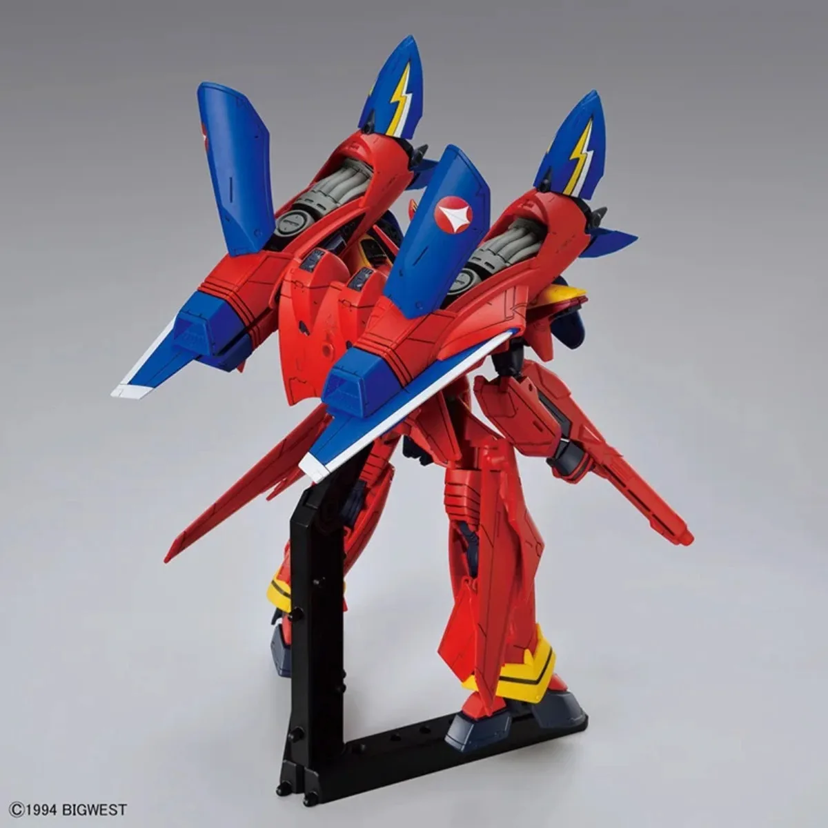 Фото Оригинальный Bandai Genuine HG 1/100 VF-19 Custom Fire Valkyrie Sound Booster Macross Plus, коллекция аниме, наборы моделей экшн-фигурок №4