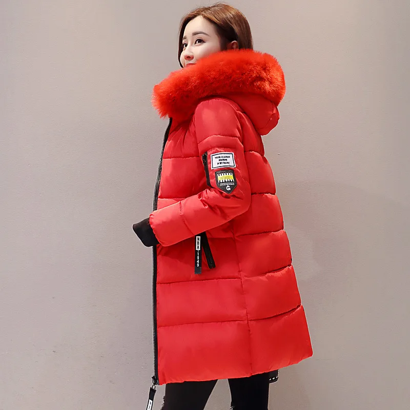 Cotton-Padded Coat Women 2024 Winter New Korean Fashion Mid-Length Plus size Slim fit Hoodie Women's...