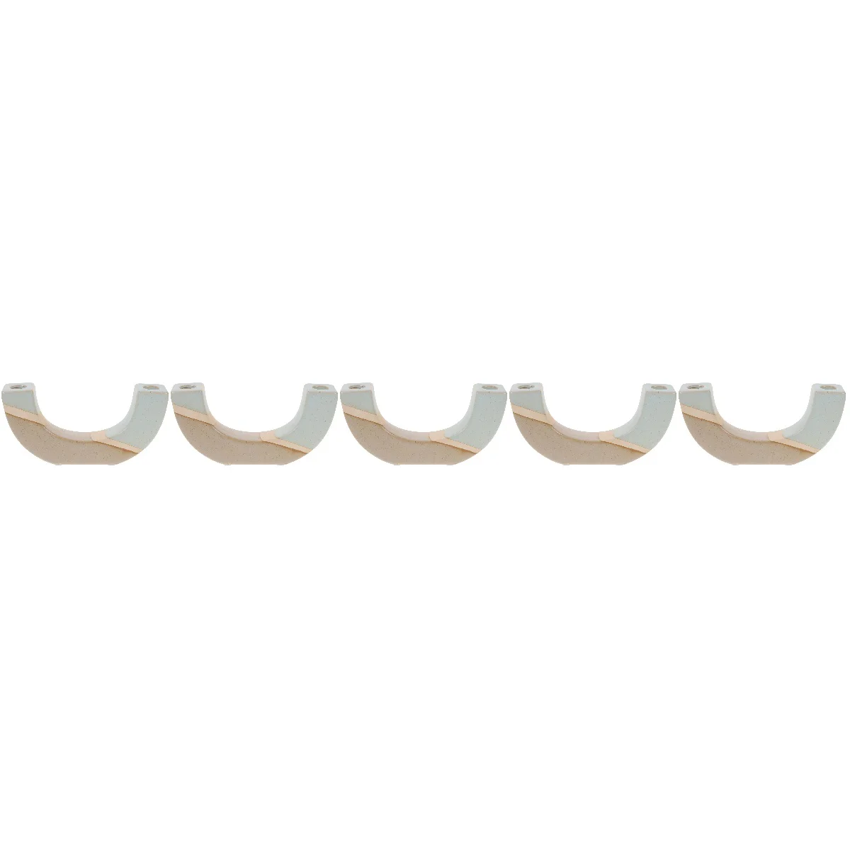 

5pcs Ceramic Candlestick Holder Retro Style Stand Burning Display Holder