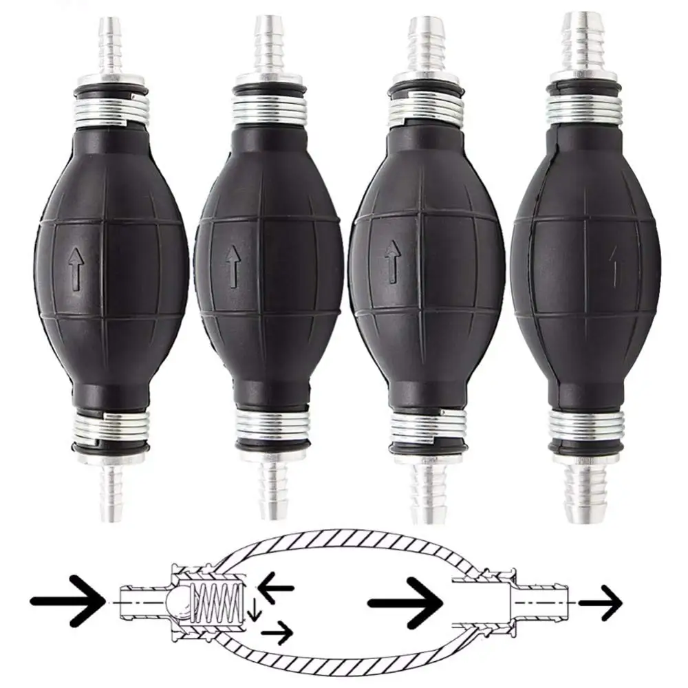 

6mm/8mm/10mm/12mm Hand Fuel Pump Line Rubber Aluminum Hand Primer Bulb diesel oil transfer petrol for Car Boat Marine Outboard