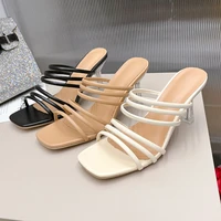 fashion stiletto sandals for women summer 2022 new slingback ladies sexy sandals 43 large size womens party wedding high heels