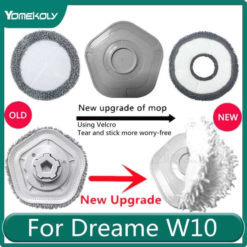 

For Dreame W10 Vacuum Cleaner Mop Pad Spare Parts W10 Pro Sweeping Robot Washable Rag Holder Replace Original Mop Cloth