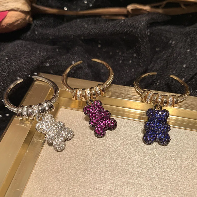 

Bilincolor Candy Bear Adjustable Finger Ring for Wedding or Party