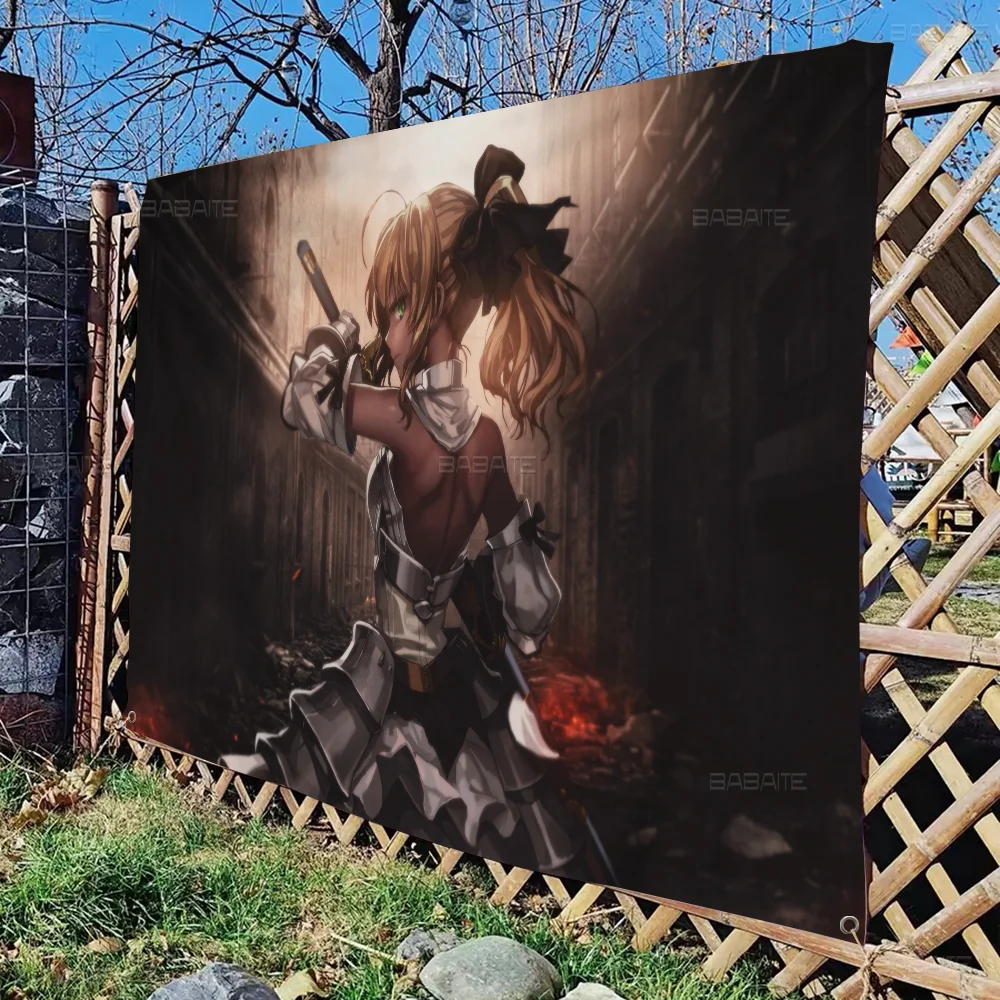 F-Fate Stay Night Семейные встречи Атмосфера на открытом воздухе Флаги Украшения для