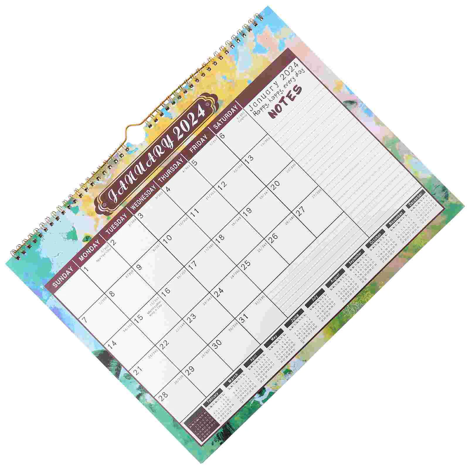 

International Edition Office Calendar Household Daily 2023-2024 Monthly Printable Hanging Home Paper Wall Calendars Large