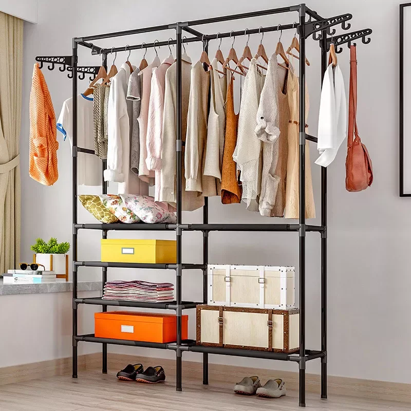 

COSTWAY Clothes Hanger Coat Rack Floor Hanger Storage Wardrobe Clothing Drying Racks porte manteau kledingrek perchero de pie