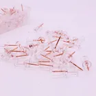 100 шт. прозрачные розовые золотые штифты для большого пальца, стеновые фото штифты для рисования, штифты для рисования, Прямая поставка, канцелярские принадлежности