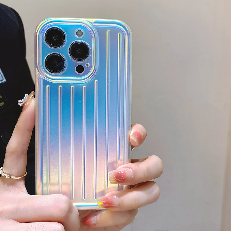 

Fashion Luggage Box Phone Case For iPhone 14 11 12 13 Pro Max 14 Plus Camera Lens Protection Soft Shockproof Cover Capa