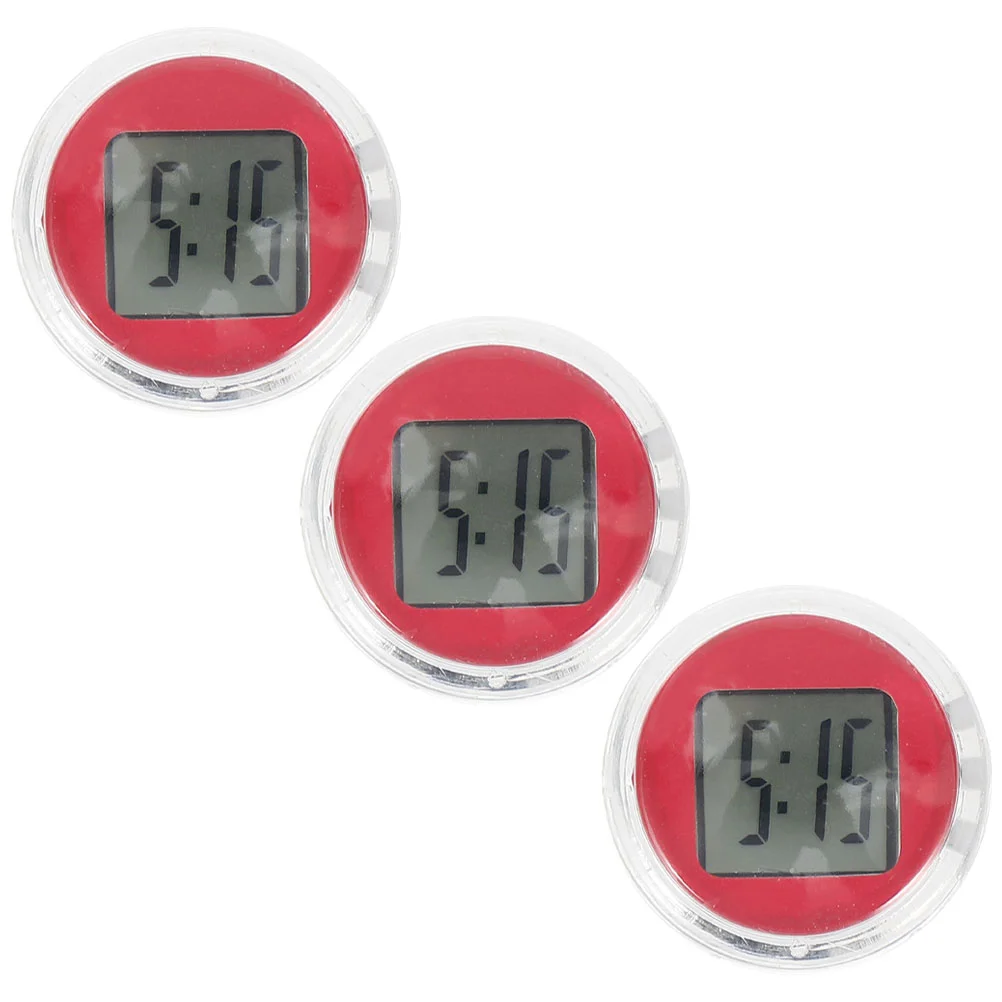 

3 Pcs Mini Digital Clock Accessories Car Motorcycle Digital Clocks Car Dashboard Clock Automatic Watch