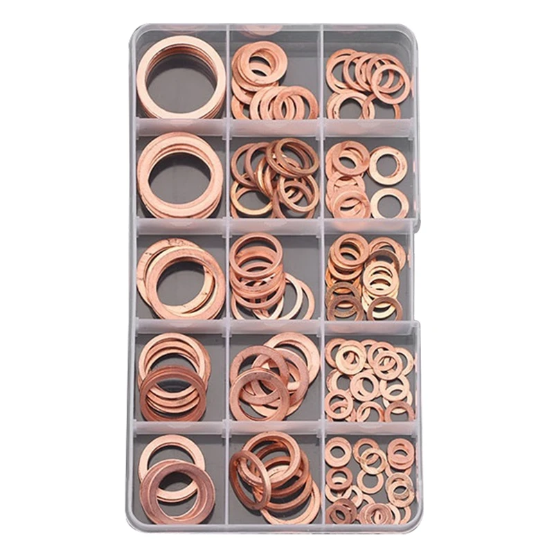 

AFBC 178 Screw Cap, Copper Flat Washer, Insulating Washer, Nylon Meson, Water Pipe, Leak-Proof Sealing Washer Set