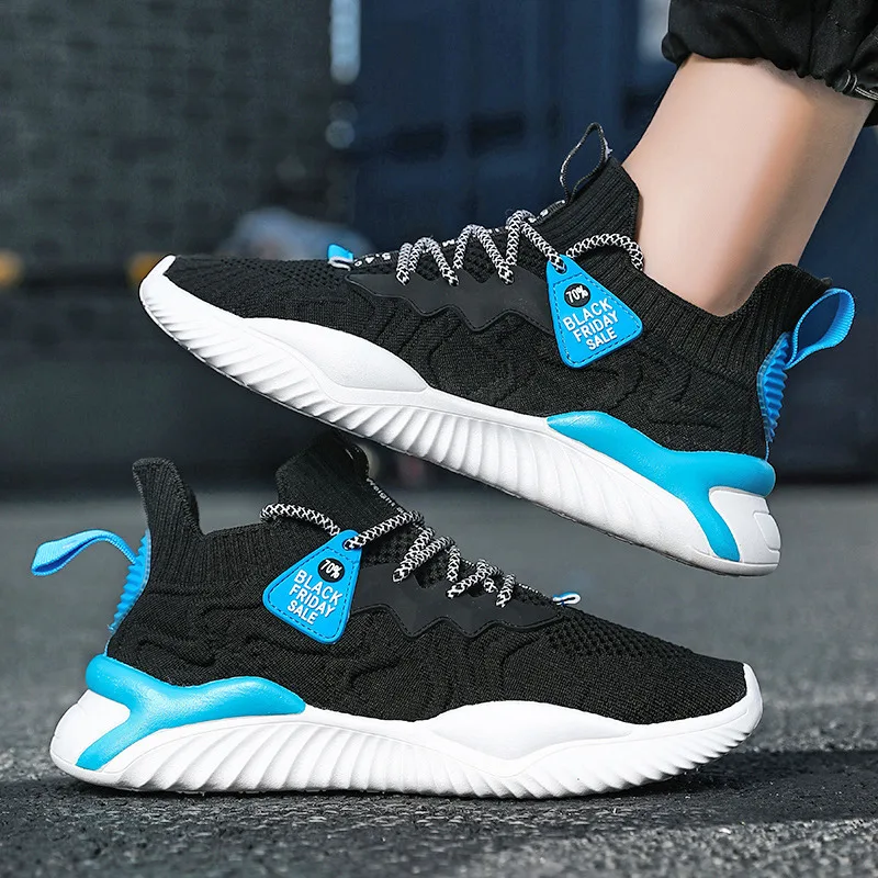 Breathable Fabric Men Running Shoes Fashion Beige Men Sneakers Comfortable Platform Men Walking Sport Shoes Tenis Masculino 2023