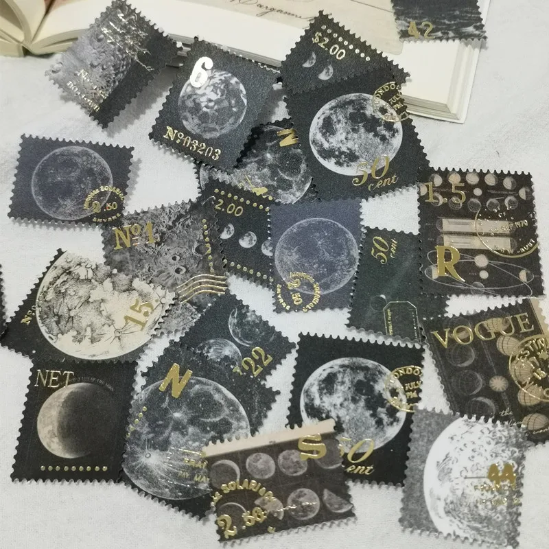 

Vintage Moon Planet Journal Paper Sticker Decoration Stamp Stickers Diy Ablum Diary Scrapbooking Label Sticker Kawaii Stationery