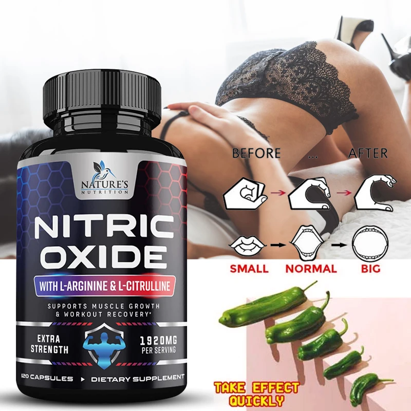 

Nitric Oxide L-Arginine 3X Strength Citrulline Malate Beta-Alanine, Advanced Pre-Workout Muscle Strength Capsules