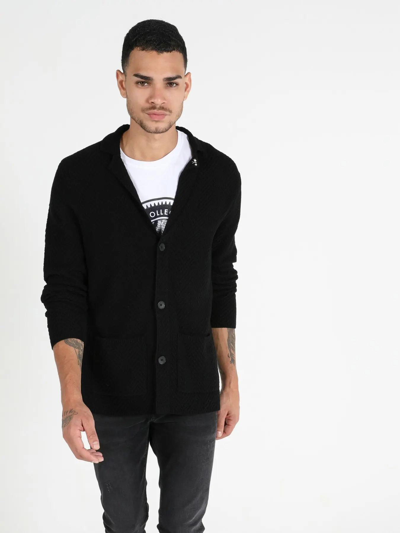 

Black Men Cardigan