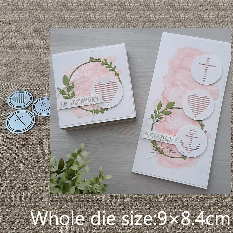 

New Design Craft Metal stencil mold Cutting Dies cross heart anchor circle scrapbook die cuts Album Paper Card Craft Embossing