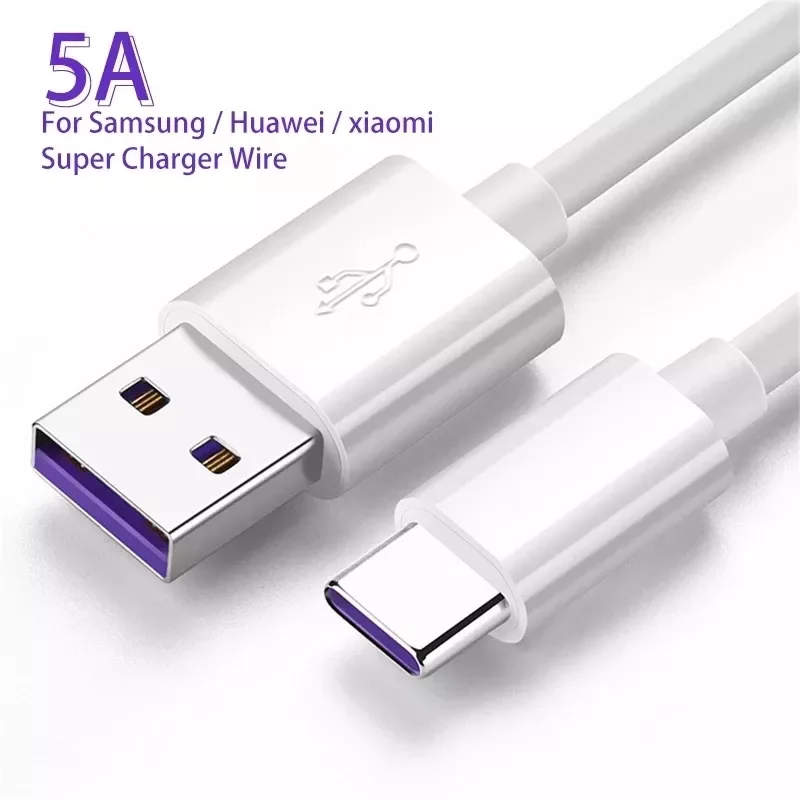 

USB 5A Type C Cable For Huawei P50 P40 Pro lite Mate 20 10 Pro P30 Plus lite USB Type-C Original Supercharge Super Charger Cable