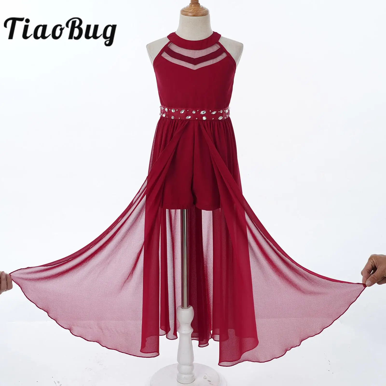 Платья для маленьких подружек невесты Детские блестящие комбинезоны без рукавов