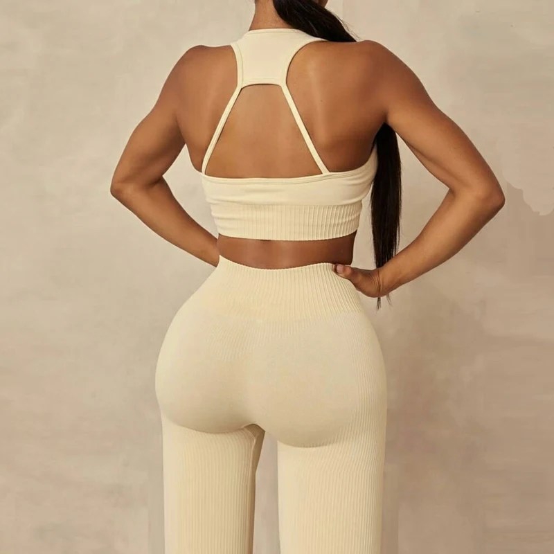 

Wholesale Logo Custom Private Label Fitness Clothing Workout Outfit Sport Wear Clothes Fitness 2PCS Women Gym Set