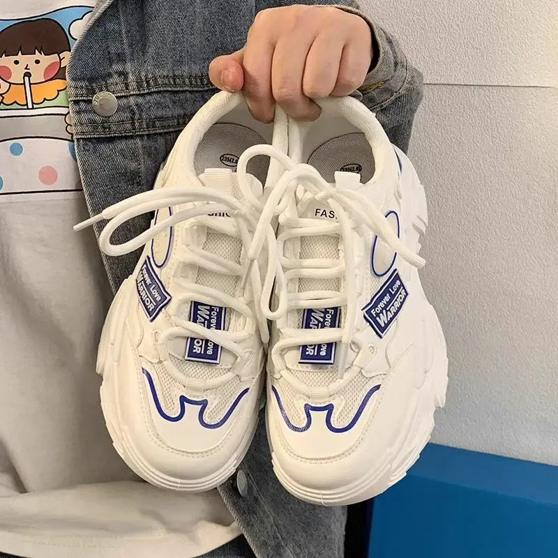 Autumn Platform Sneakers 2022 Fashion Patchwork Sports Shoes Women All-match Breathable Daily Wear Casual Ladies Footwear