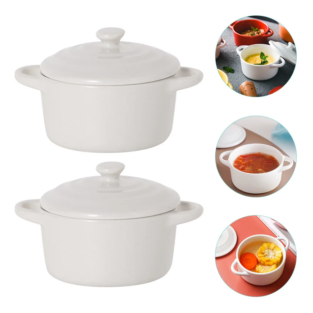 

Ramekins Lids Ramekinoven Safe 7 Oz Dish Set Pie Bakeware Creme Brulee Large Souflette Cookware Soufflé Small Baker Sandwich