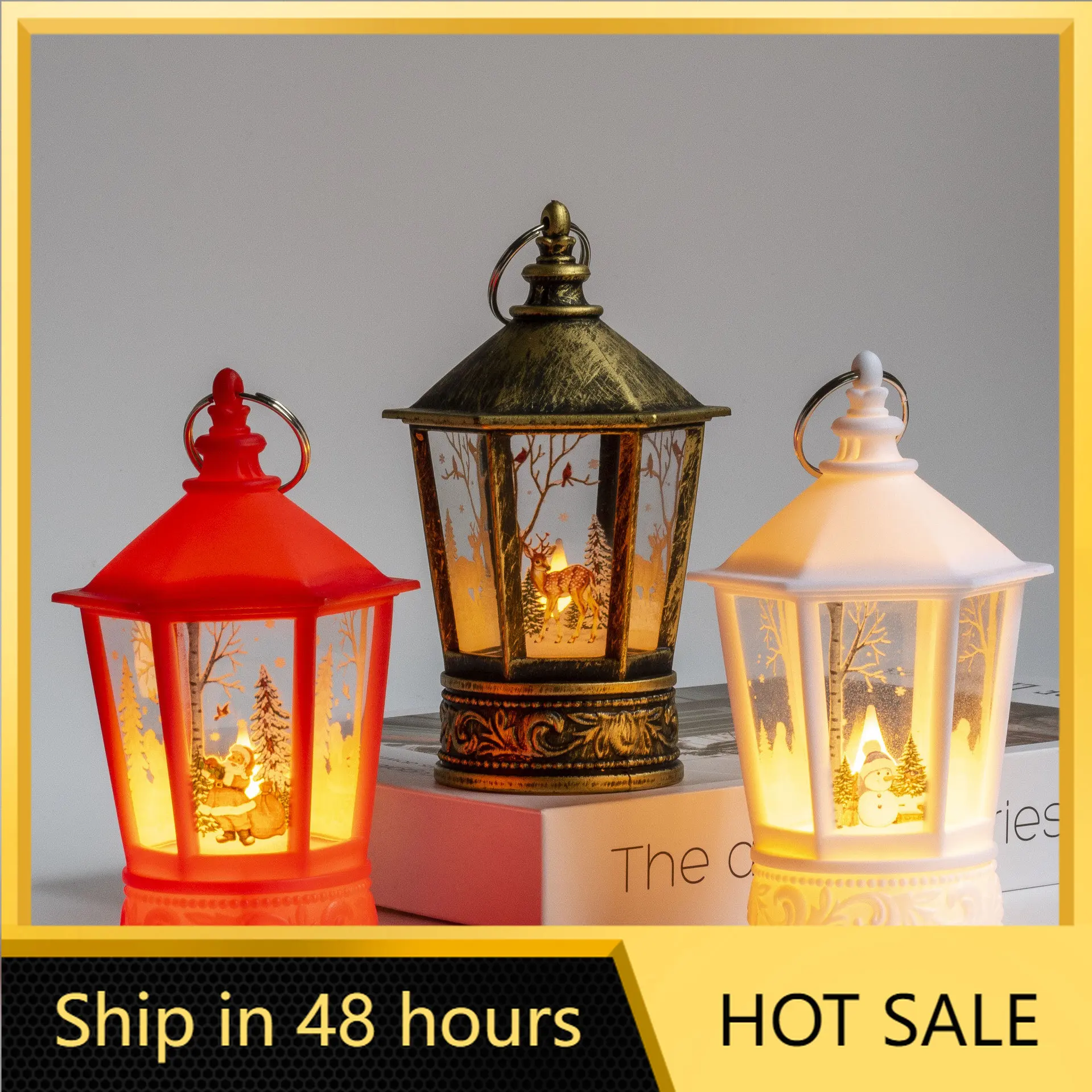 

Christmas Decorations Lanterns Courtyard Chandeliers LED Electronic Candles Jack-o '-lanterns Party Atmosphere Props