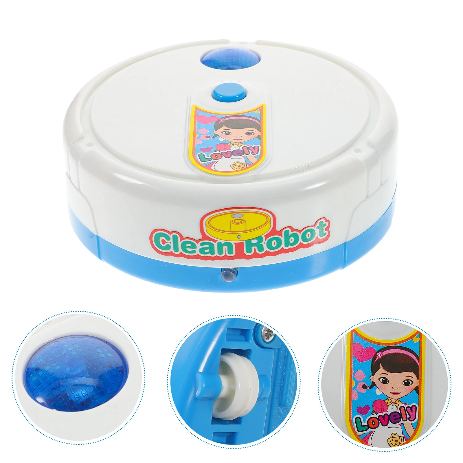 

Play Imitation Cleaning Robot Playing House Toy Mini Cognitive Children Appliance Plastic