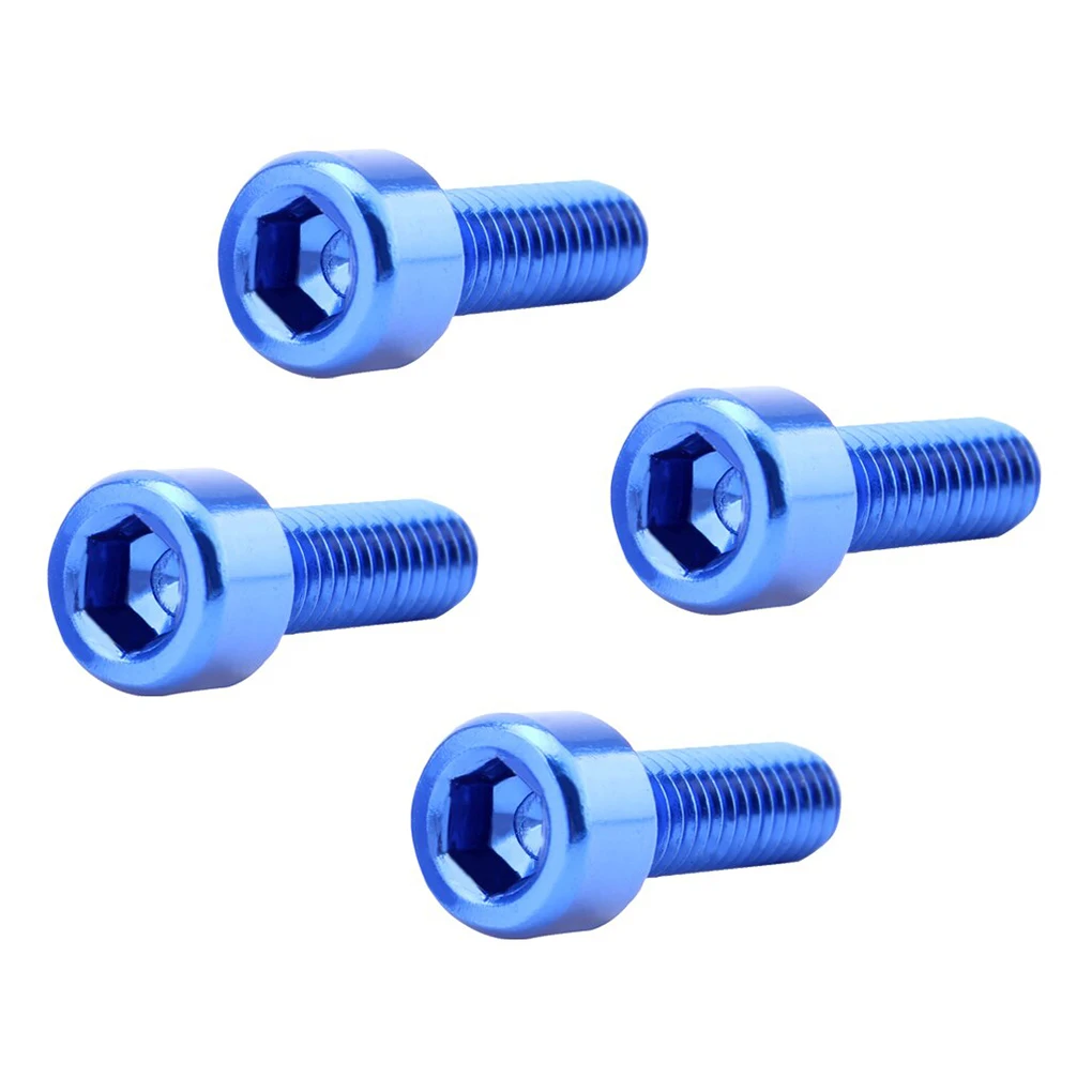 Pack of 4 Alloy Bicycle Water Bottle Cage Bolts Portable Professional Solid Color Detachable Replace Screws Purple
