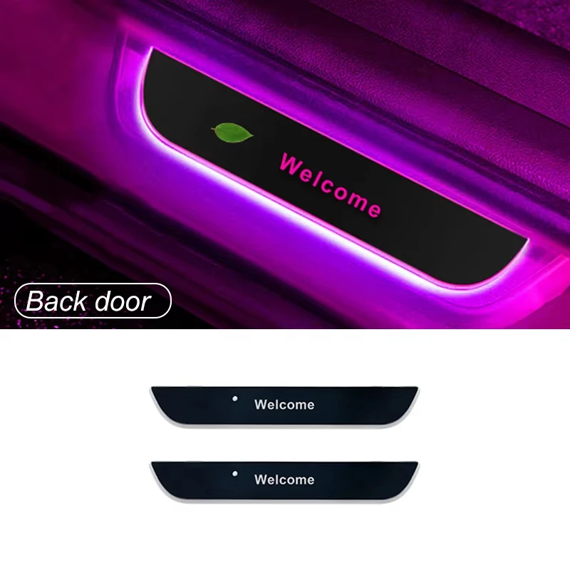 

Настраиваемый автомобильный светодиодный фонарь на педаль, управляемый RGB автоматический интерьерный атмосферный светильник, предупреждающий пороговый светильник открытия двери