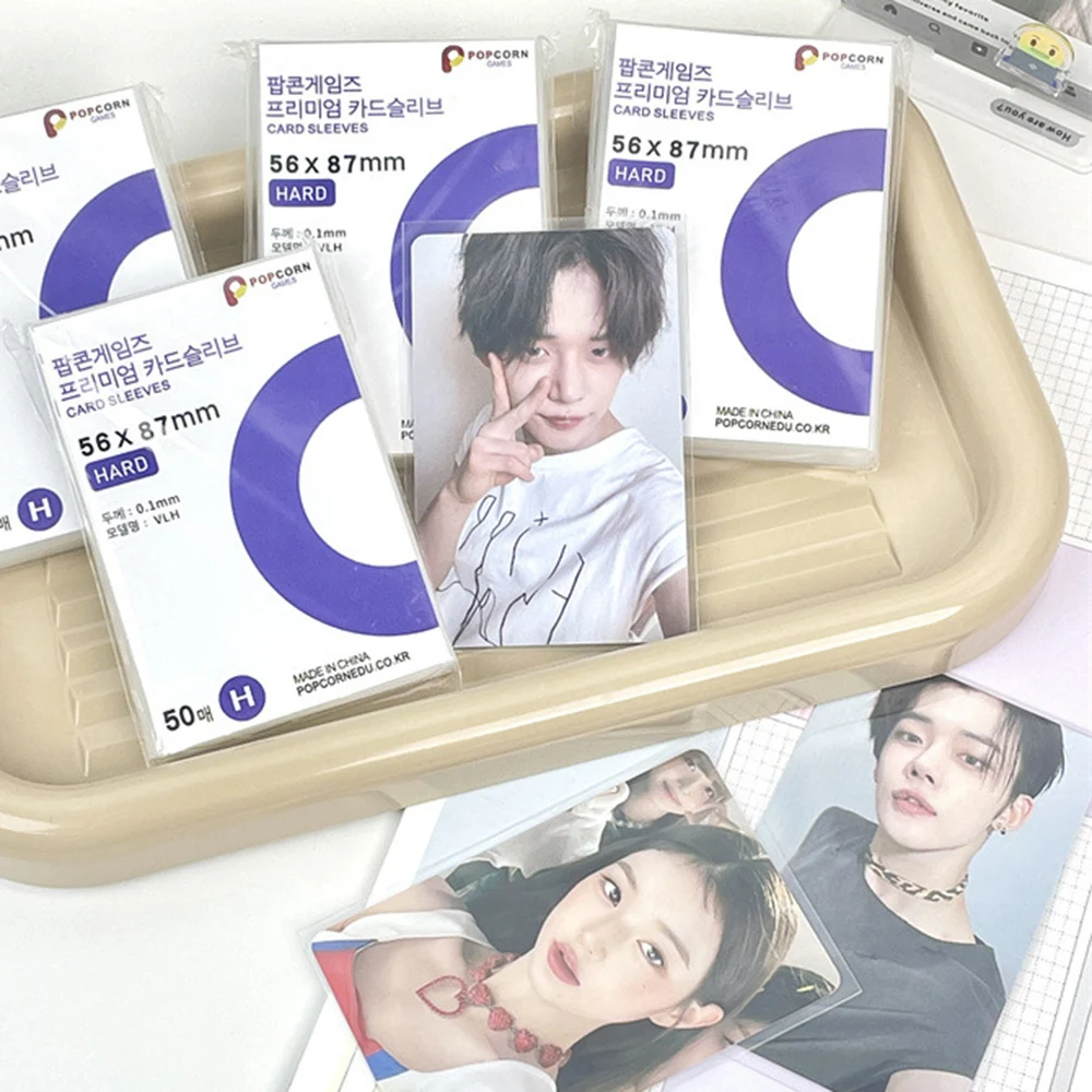 100/50 шт. корейские карточки прозрачные без кислот ПК жесткие 3-дюймовые